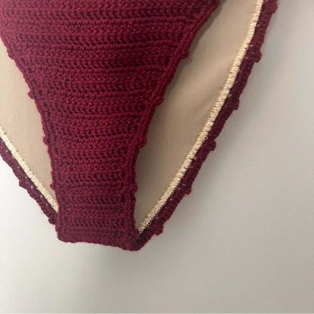 NEW Lovers and Friends Crochet String Bikini Bottom Bathing Suit Swim Medium 449 - Picture 2 of 8